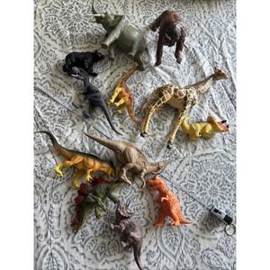 Lot of play dinosaurs & zoo animals
